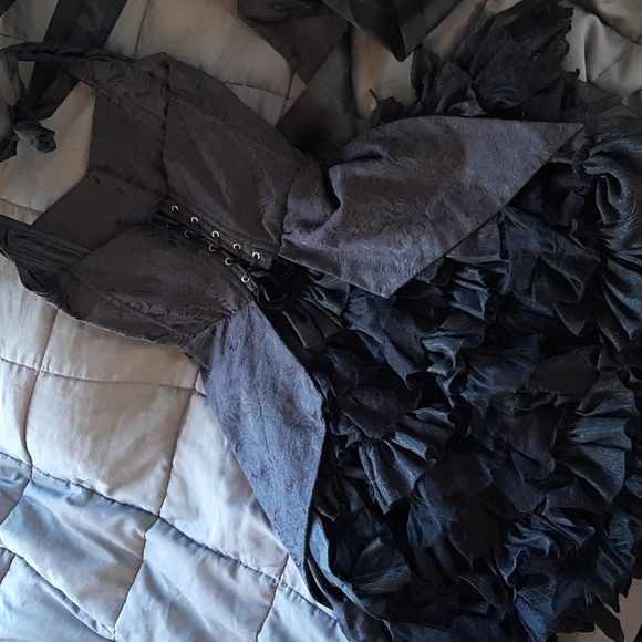 Mr Zeki S lolita black Vest - ruffle gothic - Picture 2 of 5